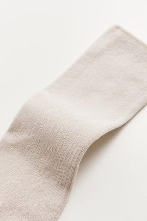 AIAYU Cotton Rib Socks Milk