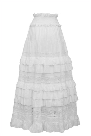 Loretta Caponi Tina Skirt Flowery Plumentis