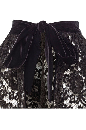 Loretta Caponi Gola Overskirt Black Lace
