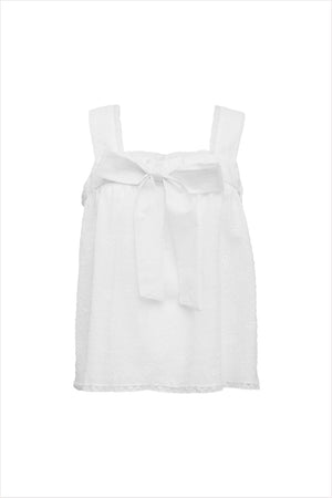 Loretta Caponi Suvereto Top Flowery Plumetis