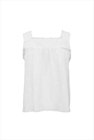 Loretta Caponi Suvereto Top Flowery Plumetis