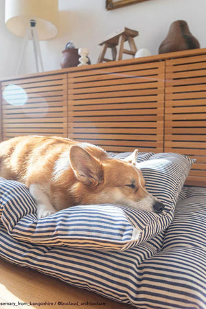 Tensira Pet Bed Chocolate Ecru Stripe