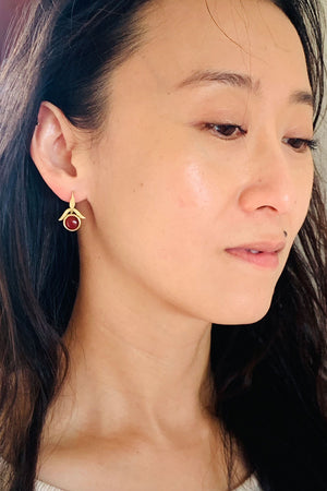 Francesca Lacagnina Carnelian Drops Earrings