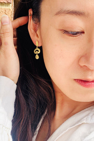 Francesca Lacagnina Multi Textured Drops Earrings