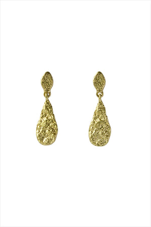 Antica Textured Teardrop Earrings