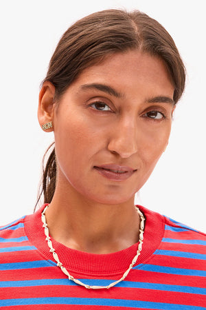 Clare V Enamel Sardine Necklace