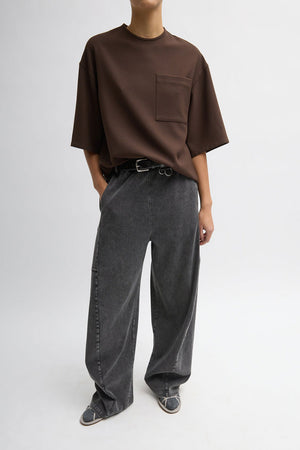 Tibi Denim Knit Winslow Pant Black