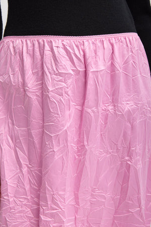 Tibi Tech Crush Slip Skirt Pink