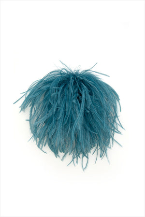 Indress Meryl Ostrich Feather Brooch River