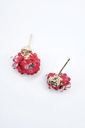 Night Rain Memory No.9 Earrings Red