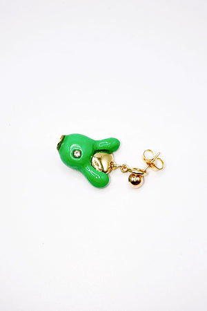 Heart Hugger Bunnies Charm Green