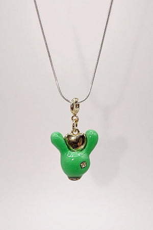 Heart Hugger Bunnies Charm Green