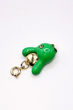 Heart Hugger Bunnies Charm Green