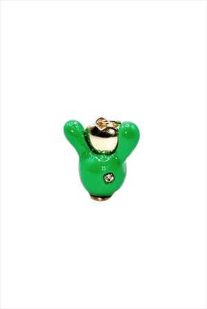 Heart Hugger Bunnies Charm Green