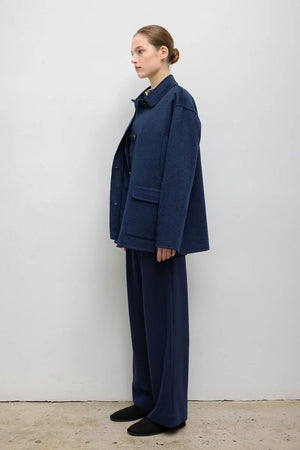 Leset Terese Button Down Jacket Midnight Melange