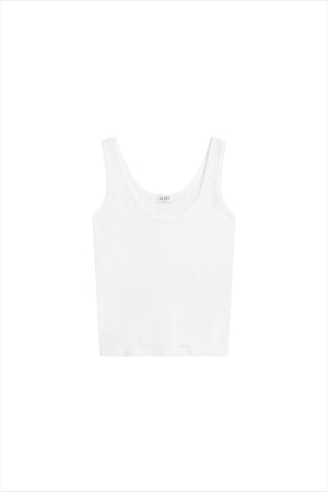 Leset Laura Scoop Neck Tank White