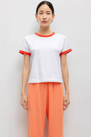 Leset Margo Ringer Tee Cerise White
