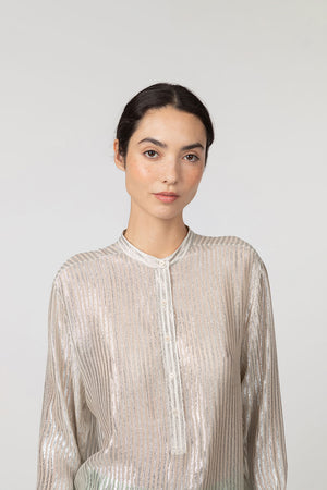 Indress Ilkley Tunic Ivory Silver Stripe