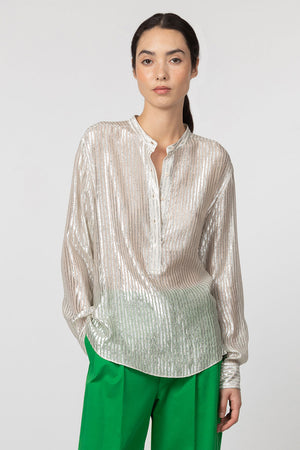 Indress Ilkley Tunic Ivory Silver Stripe