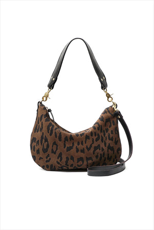 Clare V. Petit Moyen Messenger Bag Suede Cocoa