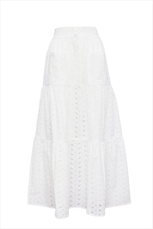 Loretta Caponi Nuvola Skirt White