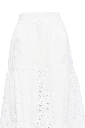 Loretta Caponi Nuvola Skirt White