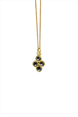 Francesca Lacagnina Rose Cut Black Diamond Clover Pendant Necklace
