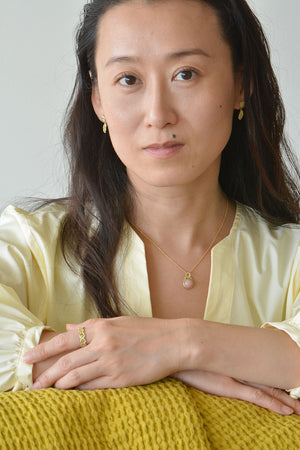 Round Pink Opal Necklace