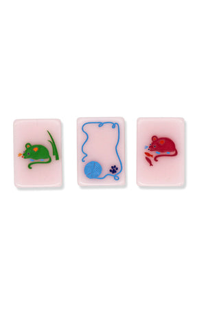 Cat Lady Rose Mahjong Tile Set