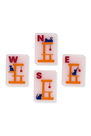 Cat Lady Rose Mahjong Tile Set
