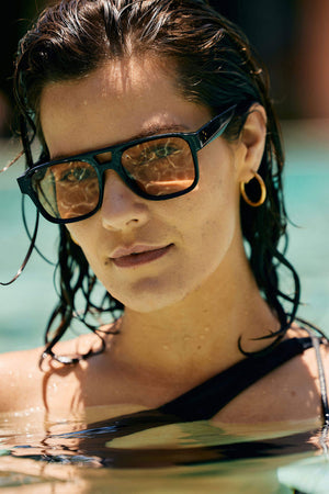 Rifka Sunglasses Recycled Black Spritz