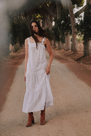 Loretta Caponi Populonia Dress Sangallo Mix