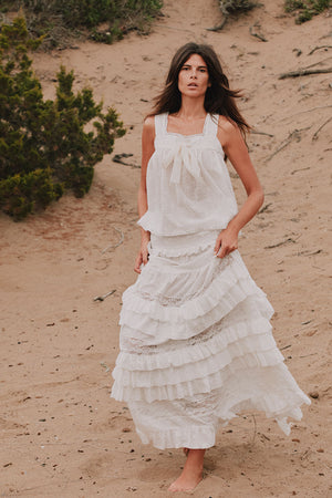 Loretta Caponi Tina Skirt Flowery Plumentis