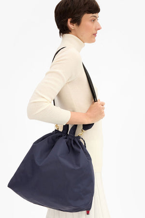 Clare V Sac Tout Recycled Nylon Twil Navy