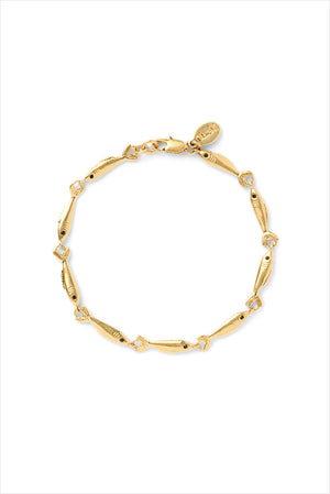 Clare V Sardine Link Bracelet Vintage Gold