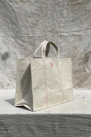 Heavy Duty Red Stitch Canvas Tote Bag 36