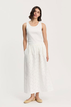 AIAYU Skirt Laceflower White