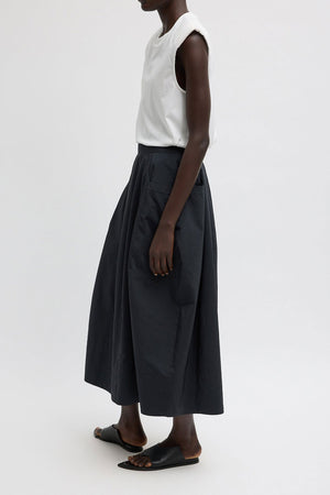 Tibi Nylon Lantern Skirt Black