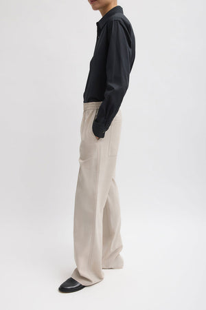 Tibi Wool Scottie Jogger Oat Melange