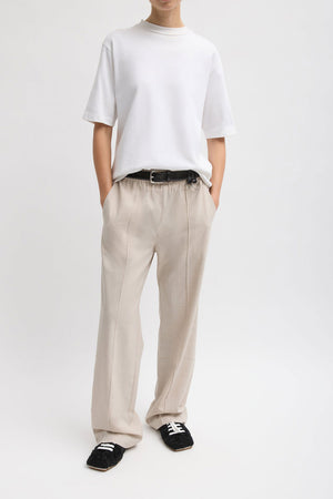 Tibi Wool Scottie Jogger Oat Melange