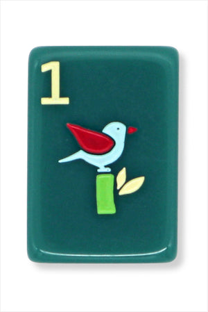 Free Spirit Teal Mahjong Tile Set