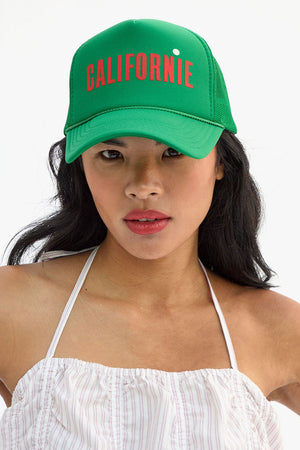 Clare V Californie Trucker Hat Green