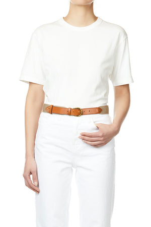 Jerome Dreyfuss Ceinture Sangle Belt Naturelle & Chene