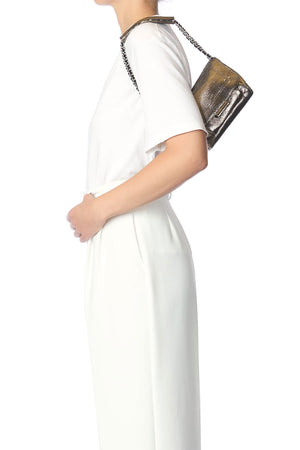 Jerome Dreyfuss Lulu S Lame Champagne