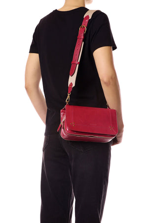 Jerome Dreyfuss Bandouliere Sangle Large Carmin
