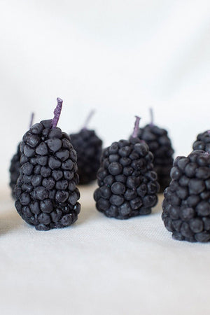 Beeswax Blackberry Birthday Candles - 10 Pack