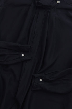 forte_forte Habotai Silk Bohemian Shirt Noir