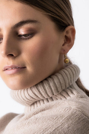 Ball Hanging Earrings Gold Plated