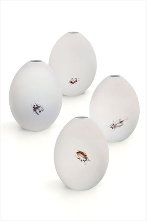 Nymphenburg Goose Egg White Bisque Insect 10cm