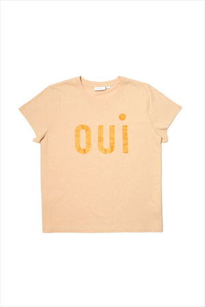 Clare V Linen Blend Classic Oui Tee